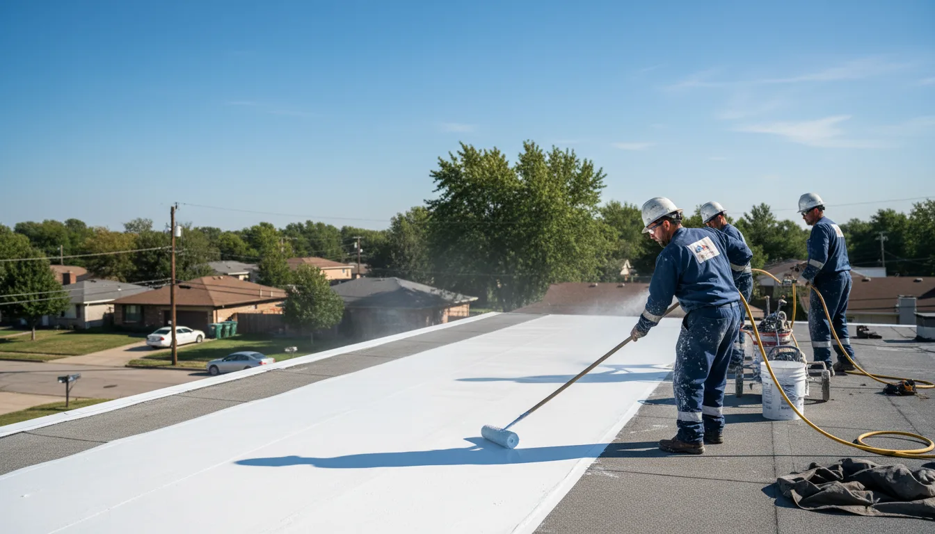 Commercial roof coating in Howe, IN near me